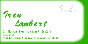 iren lambert business card